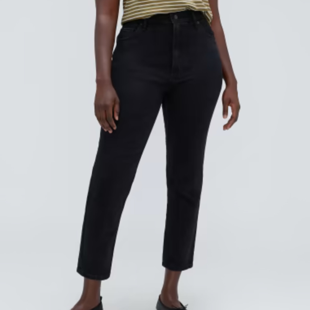 Everlane The Curvy Cheeky Jean Size 27 Crop Black Denim